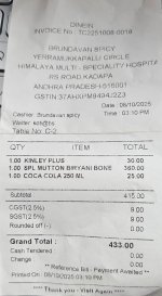 Brundavan Spicy Hotel Bill.jpeg